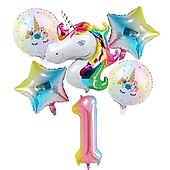 billige temafestdekorasjon-enhjørning bursdagsfest ballonger dekorasjoner for jenter 1. fest, store enhjørning ballonger festrekvisita
