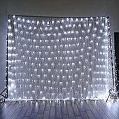 economico Plug in elettrico-luci nette a led 3m x 2m 200 luci nette a led luci per tende luci rete da pesca bianco caldo bianco blu multicolore albero di natale festa di decorazione della casa viola blu bianco caldo multi