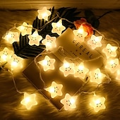 cheap Battery String Lights-Star Fairy Tale String Lights 1.5M 10LEDs 3M 20LEDs Battery Powered  Birthday Party Children's Room Decoration Lights Delivery Without Battery