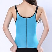 お買い得  ヨガシェイプウェア-女性 ネオプレンタンクトップ ウエスト引き締めベスト ホットスウェットワークアウトタンクトップスリミングベスト おなかコントロール 痩身 減量 ために ジムトレーニング エクササイズ＆フィットネス ビクラム