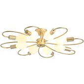 preiswerte Unterputzmontage &amp; Halbbündige Montage-8 Köpfe LED Deckenleuchte nordischen Stil Gold Cluster Design Unterputz Lichter Metall Sputnik linear Mini lackiert Oberflächen moderne 110-120V 220-240V