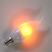 economico Lampadine LED a candela-E14 3w fuoco fiamma lampadine 3 modalità candelabri bianco caldo lampadario a lume di candela per halloween decorazioni per feste di natale c35 c35l 85-265v