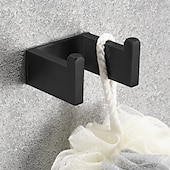 cheap Bathroom Accessory Set-Bathroom Accessory Set, Self-adhesive Matte Black Stainless Steel Hardware Include Robe Hook, Towel Bar, Towel Holder, Toilet Paper Holder,for Home and Hotel