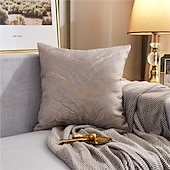 baratos Textured lance travesseiros-Almofadas decorativas textura cor combinando linha dourada jacquard bordado capa de almofada sala de estar quarto sofá capa de almofada almofada ao ar livre para sofá cama cadeira