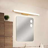 tanie Lampy kosmetyczne-1-light 40/60/80cm lampka w łazience led lustro lampa przednia styl nordycki z litego drewna szafka łazienkowa lampa łazienka komoda prosty makijaż dziennik ściany światło 6 w/9 w/12 w