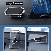お買い得  車載ホルダー-ダッシュボード電話ホルダー 磁気タイプ 調整可 360度回転 電話ホルダー のために 車載 と互換性があります すべての携帯電話 携帯電話アクセサリー