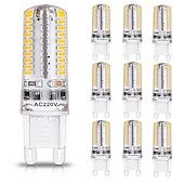 お買い得  電球-g9調光可能LEDバイピンコーン電球72led600lm5w3014smdウォームクールホワイト360°ビームアングルシャンデリアランプ40wハロゲン相当ac110vac220v