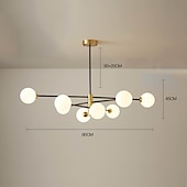 voordelige Spoetnik-ontwerp-90 cm led kroonluchter nordic style spoetnik design hanglamp cluster design aluminium cluster moderne industriële gegalvaniseerde geverfde afwerkingen 110-120v 220-240v