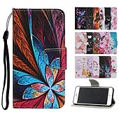 رخيصةأون جرابات آيفون-هاتف غطاء من أجل ايفون 16 آيفون 15 برو ماكس بلس iPhone 14 13 12 11 Pro Max Plus X XR XS حافظة بطاقة المحفظة غطاء الوجه مغناطيس ضد الصدمات كارتون قطة زهرة الأزهار TPU جلد PU