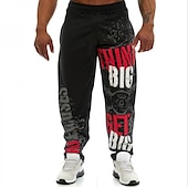 voordelige Joggingbroeken-Voor heren Joggingbroeken Broek Trekkoord Elastische taille Effen Volledige lengte Actief Zwart Rood