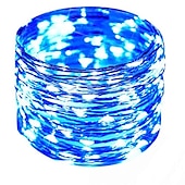 abordables Guirlandes lumineuses à brancher-Guirlande lumineuse 50m 500 leds 1pc blanc chaud rvb blanc étanche fête décorative 12 v