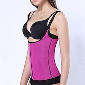 お買い得  ヨガシェイプウェア-女性 ネオプレンタンクトップ ウエスト引き締めベスト ホットスウェットワークアウトタンクトップスリミングベスト おなかコントロール 痩身 減量 ために ジムトレーニング エクササイズ＆フィットネス ビクラム
