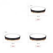 Недорогие Потолочные светильники с диммером-40/50/60 см светодиодный потолочный светильник в скандинавском стиле, основные светильники для скрытого монтажа, металлический сектор, окрашенная отделка, дерево, современный, белый, черный, желтый,