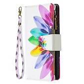 billiga Skal och fodral till Samsung-telefon fodral Till Samsung Galaxy S24 S23 S22 S21 S20 Plus Ultra A54 A34 A14 A73 A53 A33 A42 Notera 20 10 Plånboksfodral Lucka med handledsrem Stöd Träd Fjäril Blomma PU läder