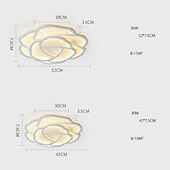 preiswerte Dimmbare Deckenleuchten-42/52 cm rosenförmige LED-Deckenleuchte romantisch einfach modern Schlafzimmer Hauptraumbeleuchtung Wohnzimmerbeleuchtung Blumendesign