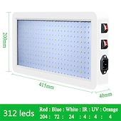 cheap Plant Growing Lights-1pc Artoo Double Switch LED Grow Light for Indoor Plants 216 leds 312 leds Full Spectrum for Indoor Greenhouse Grow Tent Phyto Lamp for Plants