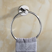 voordelige Toiletrolhouders-badkamer hardware accessoire handdoek ring/toiletrolhouder/mantel haak/zeepschaal en handdoek houder roestvrij staal wandmontage zilver