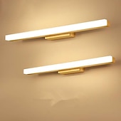 tanie Lampy kosmetyczne-1-light 40/60/80cm lampka w łazience led lustro lampa przednia styl nordycki z litego drewna szafka łazienkowa lampa łazienka komoda prosty makijaż dziennik ściany światło 6 w/9 w/12 w