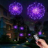 economico Striscie luci a batteria-led starburst scintillio luci fai da te esterno impermeabile luci stringa fata 8 modalità con telecomando per la festa di nozze natale arredamento camera da letto 4 confezioni 2 confezioni 1