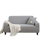 baratos Cobertura de Sofa-capa de sofá capa de sofá jacquard elástico secional poltrona sofá de dois lugares 4 ou 4 ou 3 lugares em forma de l bordô vermelho branco cinza preto liso cor sólida macio durável lavável