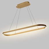 abordables Diseño de línea-80/100cm diseño circular lámpara colgante led estilo nórdico aleación de aluminio acabados pintados moda moderna para comedor cocina salón 110-240v 78w solo regulable con mando a distancia