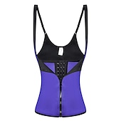 お買い得  ヨガシェイプウェア-女性 ネオプレンタンクトップ ウエスト引き締めベスト ホットスウェットワークアウトタンクトップスリミングベスト おなかコントロール 痩身 減量 ために ジムトレーニング エクササイズ＆フィットネス ビクラム