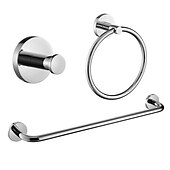voordelige Toiletrolhouders-badkamer hardware accessoire handdoek ring/toiletrolhouder/mantel haak/zeepschaal en handdoek houder roestvrij staal wandmontage zilver