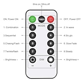 economico Striscie luci a batteria-led starburst scintillio luci fai da te esterno impermeabile luci stringa fata 8 modalità con telecomando per la festa di nozze natale arredamento camera da letto 4 confezioni 2 confezioni 1