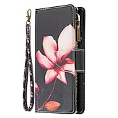 billiga Skal och fodral till Samsung-telefon fodral Till Samsung Galaxy S24 S23 S22 S21 S20 Plus Ultra A54 A34 A14 A73 A53 A33 A42 Notera 20 10 Plånboksfodral Lucka med handledsrem Stöd Träd Fjäril Blomma PU läder