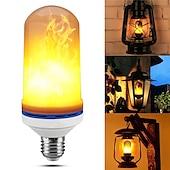 tanie Żarówki LED kuliste-3 szt. 6w e26 e27 led żarówka z efektem płomienia 4 tryby ognia migotanie żarówki na świąteczne dekoracje oświetlenie nastrojowe z czujnikiem grawitacji