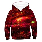 cheap Boy&#039;s 3D Vision &amp; Geometry-Boys 3D Galaxy Hoodie Long Sleeve 3D Print Fall Winter Active Basic Kids 2-12 Years School Outdoor Daily