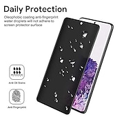 cheap Samsung Screen Protectors-[1 Pack] Screen Protector For Samsung Galaxy S24 Ultra Plus S23 S22 S21 S20 Plus Ultra S10 Note 20 Ultra 10 Plus S25 Ultra Tempered Glass Privacy Anti-Spy 9H Hardness 3D Curved edge
