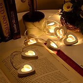 cheap Battery String Lights-Elegant Wedding Reception Party 3M 20LEDs 1.5M 10LEDs Heart Shape LED Fairy String Lights for Holiday Party Wedding Christmas Lighting Delivery Battery Powered Without Battery