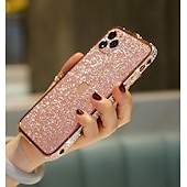 Недорогие Чехлы для iPhone-телефон Кейс для Назначение iPhone 14 Plus iPhone 13 12 11 Pro Max SE X XR XS Max 8 7 Кейс на заднюю панель Противоударная рамка для женщин и девочек Блеск Блеск Блестящий Защита от удара ТПУ Стразы