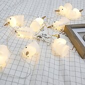 olcso Elemmel működő-1,5 m 10leds egyszarvú mese girland húrlámpák akkumulátoros működés karácsonyi húrlámpák ünnep esküvői party családi gyerekek hálószoba dekoráció szállítás akkumulátor nélkül