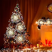 economico Striscie luci a batteria-led starburst scintillio luci fai da te esterno impermeabile luci stringa fata 8 modalità con telecomando per la festa di nozze natale arredamento camera da letto 4 confezioni 2 confezioni 1
