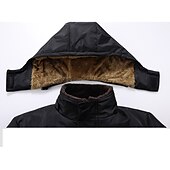 cheap Men&#039;s Downs &amp; Parkas-Men&#039;s Winter Coat Winter Jacket Puffer Jacket Quilted Jacket Camping &amp; Hiking Warm Winter Solid Color Bright Black Black Puffer Jacket