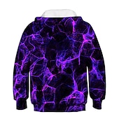 economico Visione 3D e Geometria del Ragazzo-Boys 3D Optical Illusion Hoodie Long Sleeve 3D Print Spring Fall Active Basic Kids 2-8 Years Outdoor Daily