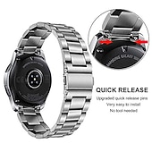 cheap Samsung Watch Bands-Watch Band for Samsung Galaxy Galaxy Watch 3 45mm 46mm Gear S3 Classic Frontier 2 Neo Live Stainless Steel Replacement  Strap Quick Release 22mm Link Bracelet Wristband