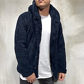 abordables Manteaux &amp; vestes-Homme Veste d&#039;Hiver Manteau d&#039;hiver Veste Polaire Usage quotidien Automne Coton Noir bleu marine Marron Vert Abricot Veste