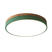 Недорогие Потолочные светильники с диммером-40/50/60 см светодиодный потолочный светильник в скандинавском стиле, основные светильники для скрытого монтажа, металлический сектор, окрашенная отделка, дерево, современный, белый, черный, желтый,