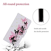 cheap Samsung Cases-Phone Case For Samsung Galaxy S23 S22 S21 S20 Plus Ultra A54 A34 A14 A73 A53 A33 Note 20 Ultra S25 Ultra Wallet Case Flip Wallet Card Holder Animal Cartoon Flower TPU PU Leather