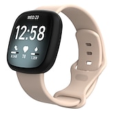 cheap Fitbit Watch Bands-Band For Fitbit Versa 3/Sense Soft Silicone Sport Strap Replacement Wristband Women Men Smart Watch Accessories For Fitbit Sense