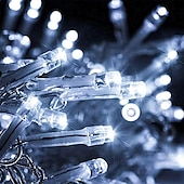 voordelige Plug String Lights-led lichtslingers 800 leds 400 leds 300 leds 200 leds 100 leds plug in lichtslingers 8 modi waterdicht binnen buiten kerstboom bruiloftsfeest slaapkamer decoraties eu stekker 220-240v en ons stekker