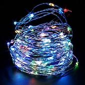 abordables Guirlandes lumineuses à brancher-Guirlande lumineuse 50m 500 leds 1pc blanc chaud rvb blanc étanche fête décorative 12 v