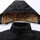 cheap Men&#039;s Downs &amp; Parkas-Men&#039;s Winter Coat Winter Jacket Puffer Jacket Quilted Jacket Camping &amp; Hiking Warm Winter Solid Color Bright Black Black Puffer Jacket