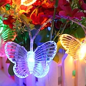 billiga Batteristrängljus-3m 20leds fjärilsgirland fairy lights, batteridrivna 1,5m 10leds ljusslingor perfekta för jul, utomhusträdgård, bröllop, födelsedagar &amp;amp; flickrumsinredning