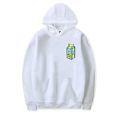 abordables Sudaderas con capucha gráficas para hombre-Hombre Estampado Manga Larga Sudaderas Con Capucha Fresco Design Invierno Un gris Un blanco Un negro Ropa Diseñador Talla Grande S M L XL XXL XXXL