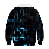 preiswerte Jungen 3D Vision &amp; Geometrie-Jungen 3D Geometrisch Kapuzenshirt Langarm 3D-Druck Frühling Herbst Aktiv kinderkleidung Täglich