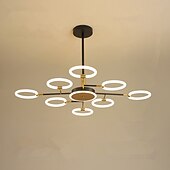 economico Lampadari-6/8/10 teste lampada a sospensione a led lampadario molecolare a forma di anello regolabile semplice moderna luce nordica stile di lusso soggiorno camera da letto sala da pranzo ristorante